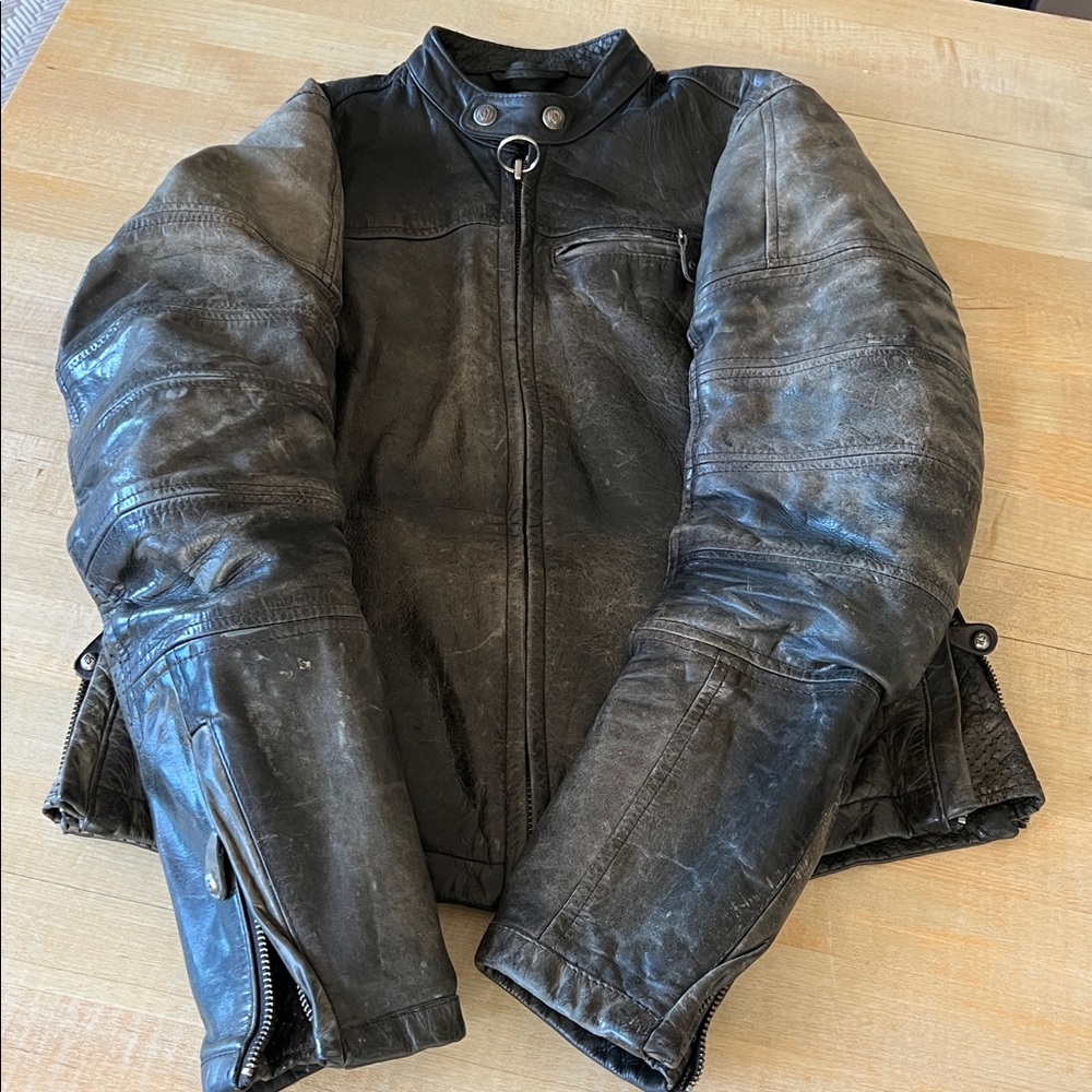 Roland Sands Design Maven distressed Cafe Moto Motorcycle Jacket Womens Small - Picture 10 of 13